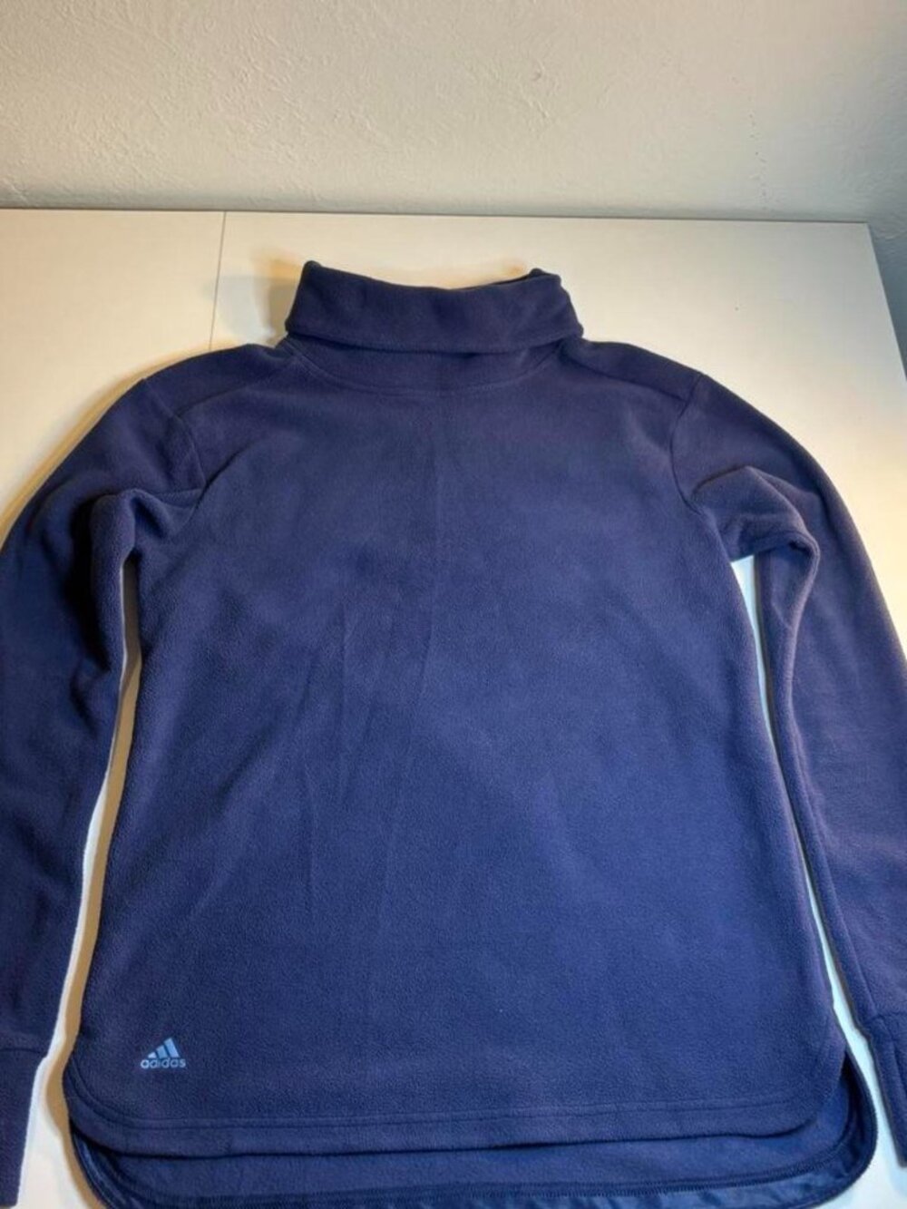 Adidas navy blue turtleneck long sleeve shirt